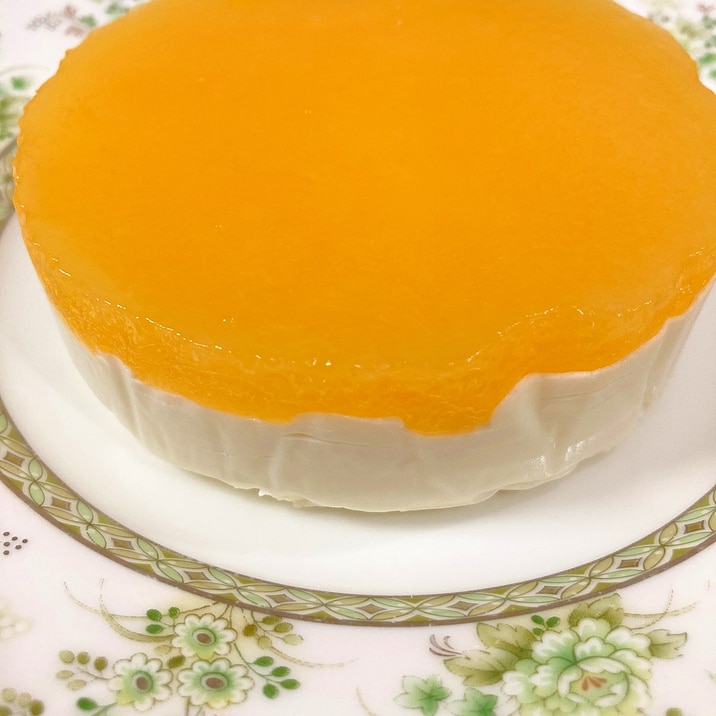桃のレアチーズケーキ 母の日に 桃のレアチーズケーキ 母の日に